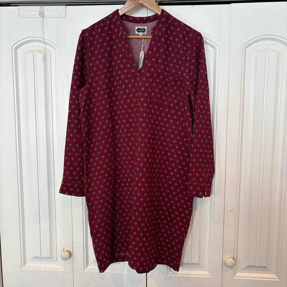 Mud Pie Burgundy Dress Sizeโ Medium